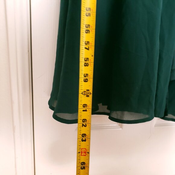 Lulus My Whole Heart Emerald Green Long Sleeve Wrap Dress Formal Party Size L - Picture 7 of 16